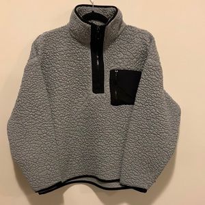 Lou & Grey Size Small Grey Quarter-Zip
